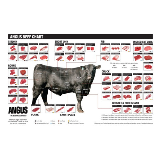 Angus Butchart Angus Beef Cut Chart (Large) – Angus Supply Store